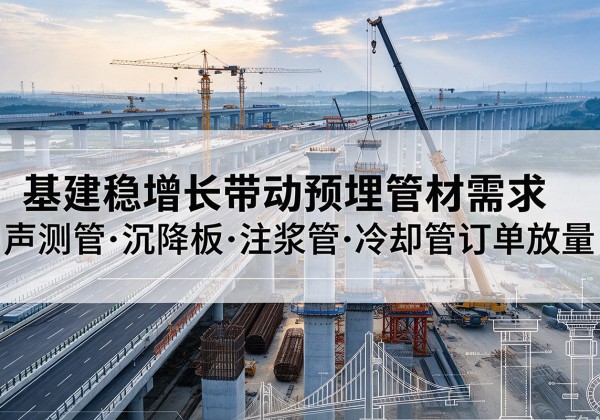 屏边基建稳增长带动预埋监测管材需求，声测管、沉降板、注浆管订单持续放量